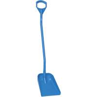 Ergonomic Small Blade Shovel, 50" Length, Plastic, Blue JO988 | Caster Town