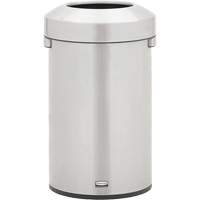 Refine Round Waste Container, Stainless Steel, 16 US. Gal. JP142 | Caster Town
