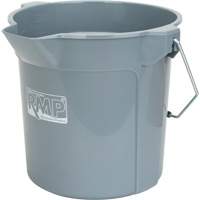 Round Bucket with Pouring Spout, 2.64 US Gal. (10.57 qt.) Capacity, Grey JP785 | Caster Town