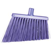 Angle Cut Broom, Extra Stiff Bristles, 11-2/5", Polyester/Polypropylene/PVC/Synthetic, Purple JP821 | Caster Town
