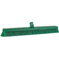 Heavy-Duty Push Broom, Fine/Stiff Bristles, 24", Green JQ212 | Caster Town