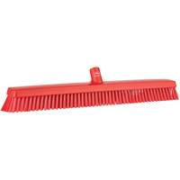 Heavy-Duty Push Broom, Fine/Stiff Bristles, 24", Red JQ214 | Caster Town