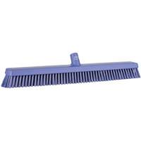 Heavy-Duty Push Broom, Fine/Stiff Bristles, 24", Purple JQ219 | Caster Town