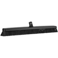 Heavy-Duty Push Broom, Fine/Stiff Bristles, 24", Black JQ221 | Caster Town