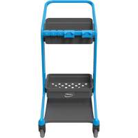 HyGo Mobile Cleaning Station, 30.7" x 20.9" x 40.6", Plastic/Stainless Steel, Blue JQ264 | Caster Town