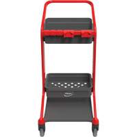 HyGo Mobile Cleaning Station, 30.7" x 20.9" x 40.6", Plastic/Stainless Steel, Red JQ265 | Caster Town