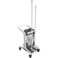 HyGo Mobile Cleaning Station, 30.7" x 20.9" x 40.6", Plastic/Stainless Steel, White JQ266 | Caster Town