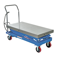 Pneumatic Hydraulic Scissor Lift Table, Steel, 47-1/4" L x 24" W, 1500 lbs. Cap. LV473 | Caster Town