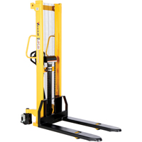 Manual Hydraulic Stacker, Hand Pump Operated, 2000 lbs. Capacity, 63" Max Lift LV615 | Caster Town