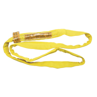 Polyester Round Sling, Yellow, 2-1/2" W x 3' L, 9000 lbs. Vertical Load LW150 | Caster Town