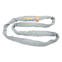 Polyester Round Sling, Grey, 4" W x 6' L, 32000 lbs. Vertical Load LW173 | Caster Town