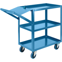 Order Picking Carts, 36" H x 18" W x 46" D, 3 Shelves, 1200 lbs. Capacity MB442 | Caster Town