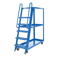 Stock Picking Cart, Steel, 21-7/8" W x 56-1/8" D, 3 Shelves, 1000 lbs. Capacity MF990 | Caster Town