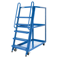 Stock Picking Cart, Steel, 27-7/8" W x 56-1/8" D, 3 Shelves, 1000 lbs. Capacity MF991 | Caster Town