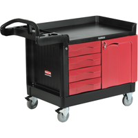 Trademaster™ Mobile Cabinets & Work Centres, 4 Drawers, 49" L x 26-1/4" W x 38" H, Black MH685 | Caster Town