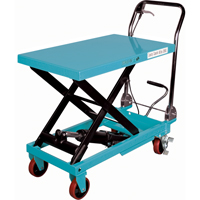 Heavy-Duty Hydraulic Scissor Lift Table, 32" L x 19-3/4" W, Steel, 1100 lbs. Capacity MJ521 | Caster Town