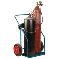 Gas Cylinder Carts, Rubber Wheels, 13" W x 25" L Base, 1000 lbs. ML415 | Caster Town