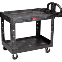 Heavy Duty Utility Cart - 4546-00, 2 Tiers, 26" x 33-1/4" x 55", 750 lbs. Capacity ML453 | Caster Town