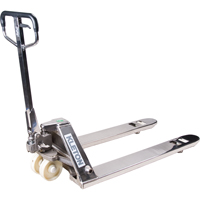 Hydraulic Pallet Trucks, Stainless Steel, 48" L x 27" W, 5500 lbs. Capacity MN060 | Caster Town