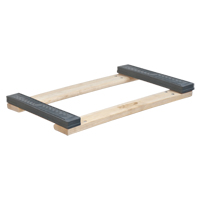 Rubber Ends Hardwood Dolly Frame, Wood Frame, 18" W x 30" D x 2.5" H, 900 lbs. Capacity MN184 | Caster Town