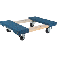 Carpeted Ends Hardwood Dolly, Wood Frame, 18" W x 30" L, 900 lbs. Capacity MN193 | Caster Town