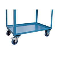 Mobile Service Cart, 2 Tiers, 24" W x 57" H x 40" D, 1200 lbs. Capacity MN396 | Caster Town