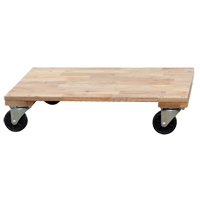 Solid Platform Wood Dolly, Rubber Wheels, 1200 lbs. Capacity, 24" W x 36" D x 7" H MO203 | Caster Town