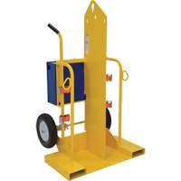 Welding Cylinder Torch Cart, Foam-Filled Wheels, 24" W x 19-1/2" L Base, 500 lbs. MP114 | Caster Town