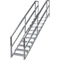 SmartStairs™ 11-16 Steps Modular Construction Stair System, 120" H x MP921 | Caster Town