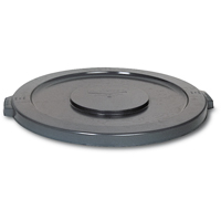Round Brute<sup>®</sup> Tops, Flat Lid, Plastic/Polyethylene, Fits Container Size: 15-5/8" Dia. NA683 | Caster Town