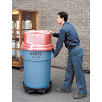 Waste Container Dolly, Polyethylene, Black NA714 | Caster Town