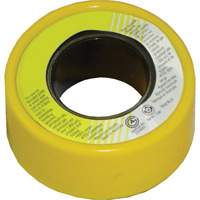 PFTE Gas Thread Sealant Tape, 236" L x 1/2" W, Yellow NIW023 | Caster Town