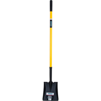 Square Point Shovels, Fibreglass, Tempered Steel Blade, Straight Handle, 48" Long NJ095 | Caster Town