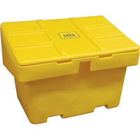 Salt Sand Container SOS™, With Hasp, 42" x 29" x 30", 11 cu. Ft., Yellow ND702 | Caster Town