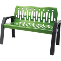 Stream Benches, Steel, 48" L x 48" W x 34" H, Green NJ197 | Caster Town