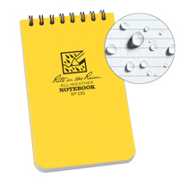 Pocket Top-Spiral Notebook, Soft Cover, Yellow, 100 Pages, 3" W x 5" L NKF437 | Caster Town