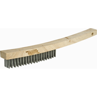 Long Handle Industrial-Duty Scratch Brush, Carbon Steel, 4 x 19 Wire Rows, 13-3/4" Long NT608 | Caster Town