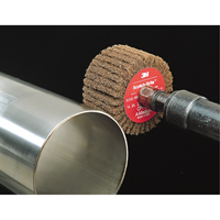 Scotch-Brite™ Flap Brushes, 2" Dia. x 1" W, 1/4" Arbor, Aluminum Oxide NW061 | Caster Town