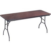 Folding Table, Rectangular, 72" L x 36" W, Laminate, Brown OA948 | Caster Town