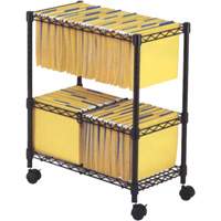 File Carts- 2-tier Rolling File Cart OE806 | Caster Town