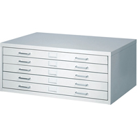 FacilTM Flat File Cabinets, 5 Drawers, 40" W x 26" D x 16-3/8" H OJ915 | Caster Town