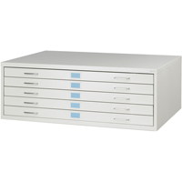 FacilTM Flat File Cabinets, 5 Drawers, 46" W x 32" D x 16-3/8" H OJ918 | Caster Town