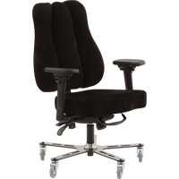 Synergo II Welding Grade Ergonomic Chairs, Suede, Black, 300 lbs. Capacity OP281 | Caster Town