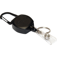 Self Retracting ID Badge and Key Reel, Zinc Alloy Metal, 24" Cable, Carabiner Attachment OP293 | Caster Town