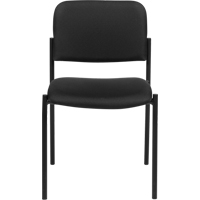Armless Stacking Chairs, Fabric, 32" High, 300 lbs. Capacity, Black OP319 | Caster Town