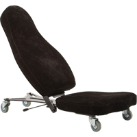 FLEX 2 Welding Grade Ergonomic Chairs, Suede, Black, 300 lbs. Capacity OP428 | Caster Town