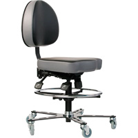 TF 180™ Ergonomic Chair, Vinyl, Black OP492 | Caster Town