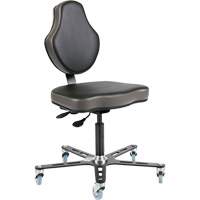 Vega™ Multi-Tilt Ergonomic Chair, Mobile, Adjustable, Vinyl Seat, Black/Grey OP508 | Caster Town