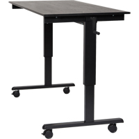 Adjustable Stand-Up Desk, Stand-Alone Desk, 48-1/2" H x 59" W x 29-1/2" D, Black OP532 | Caster Town