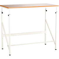 Elevate™ Adjustable Desk, Stand-Alone Desk, 50" H x 48" W x 24" D, Brown OP660 | Caster Town